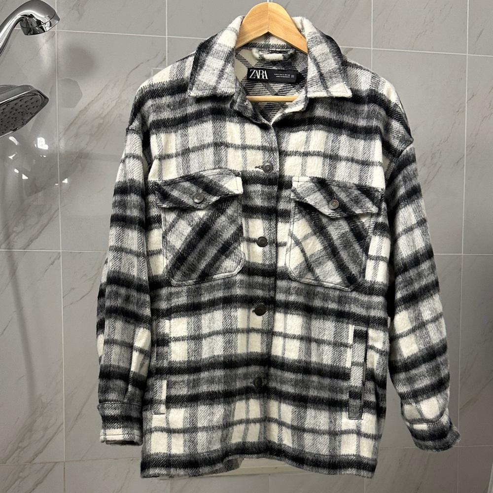 Zara Woman’s Plaid Shirt Jacket